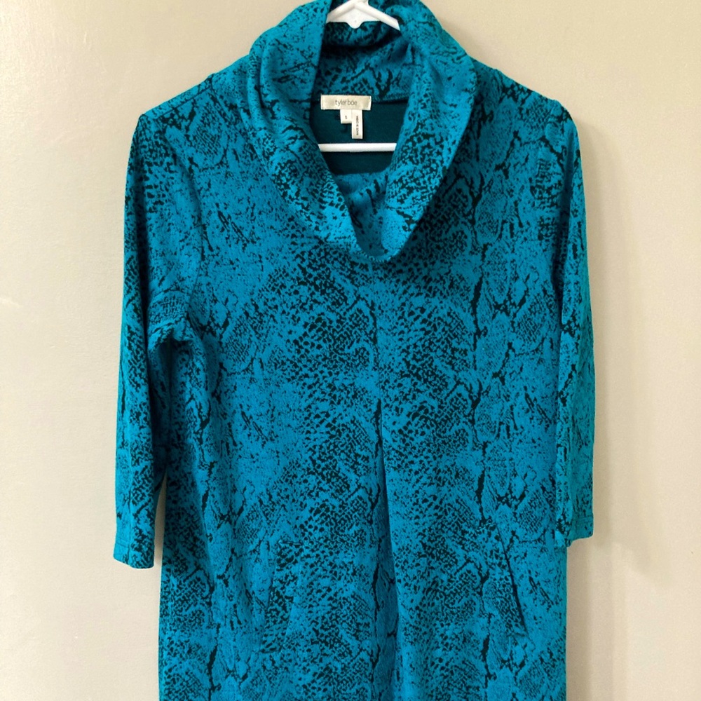 Tyler Boe cow neck dress.